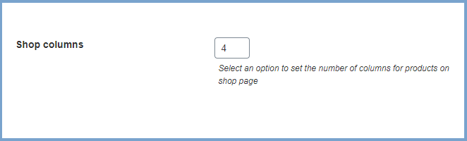 Choose the Number of Columns to be Displayed on the Shop Page