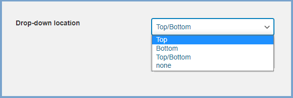 Select the Position of the Product per page selector