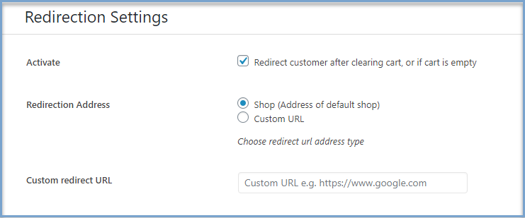 Redirect customers from Cart