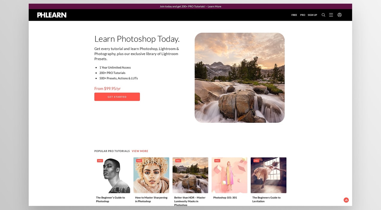 PHLearn landing page for memberships