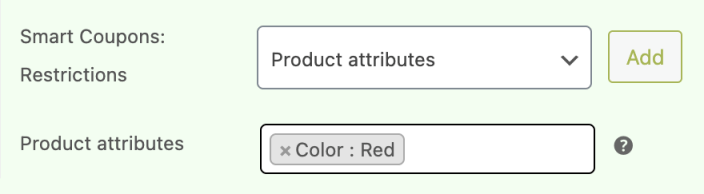 Restrict to product attributes