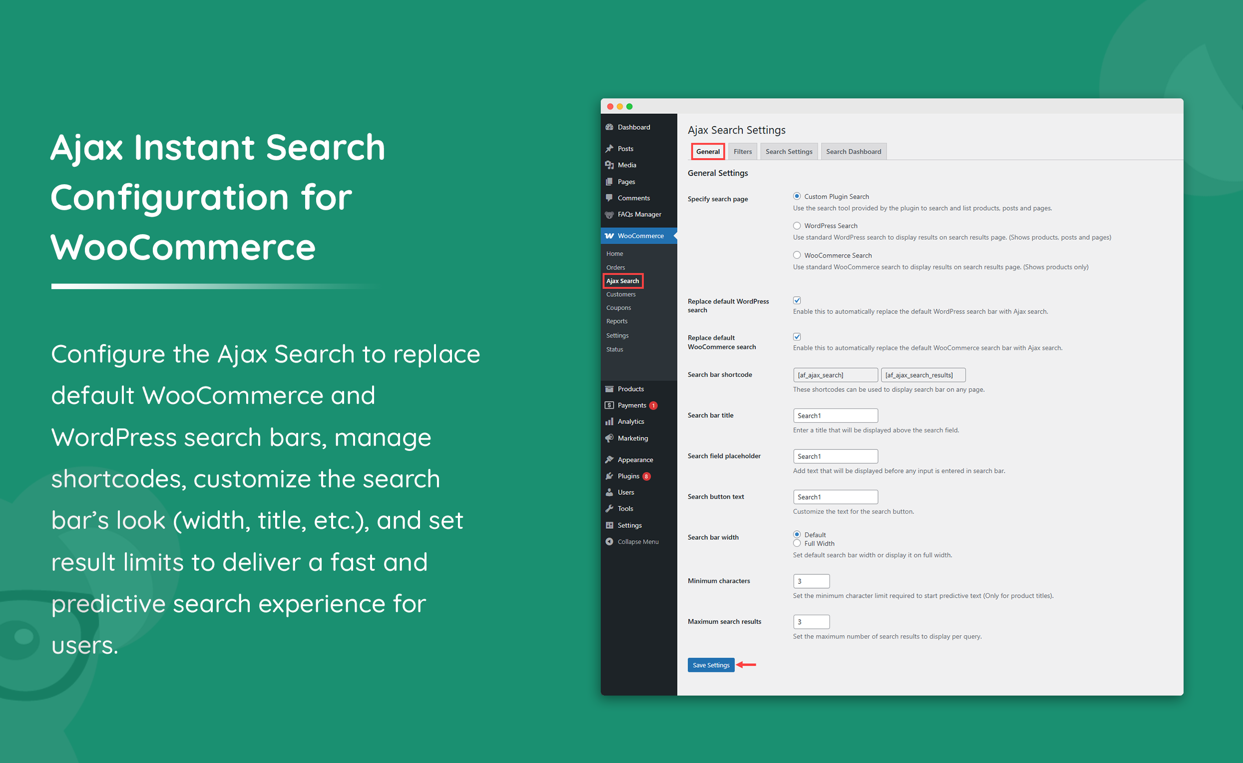 WooCommerce Ajax Search - Instant Live Search Bar