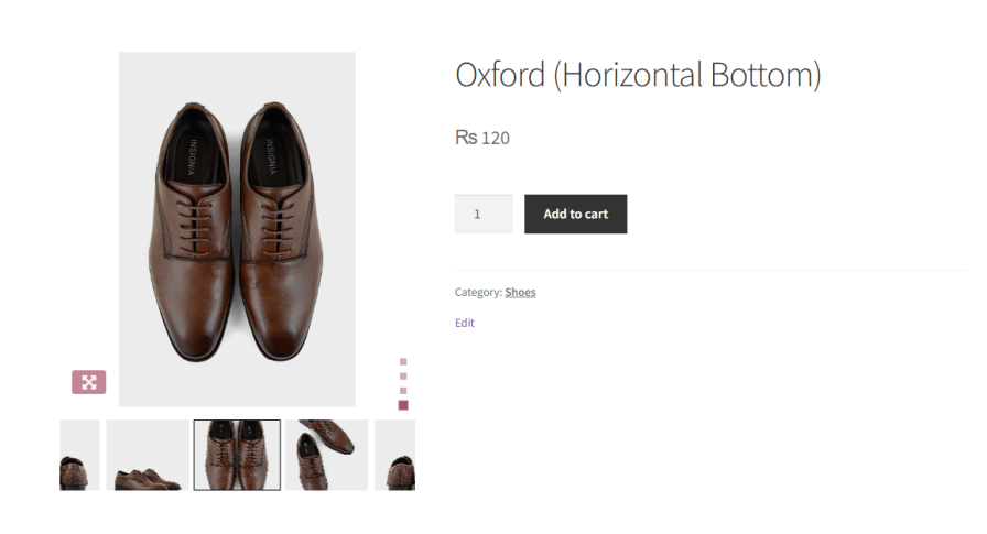 Gallery Layout - Horizontal Bottom