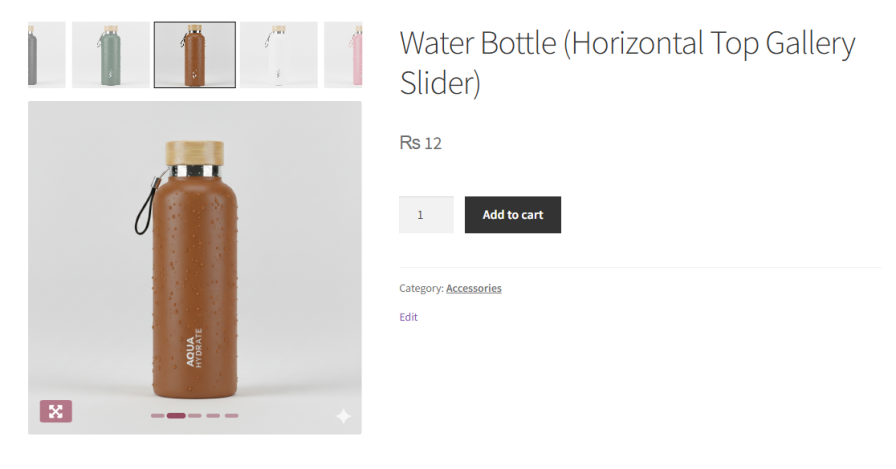 Gallery Layout - Horizontal Top