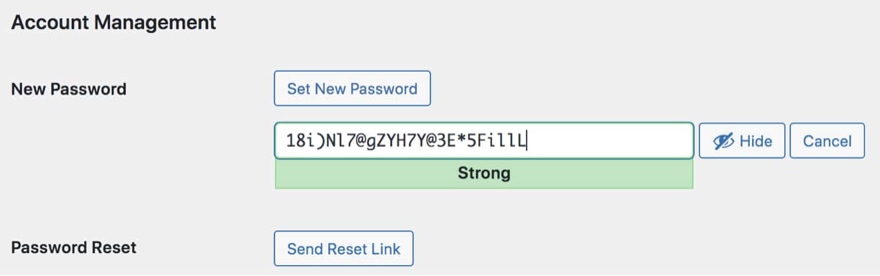 resetting a WordPress password