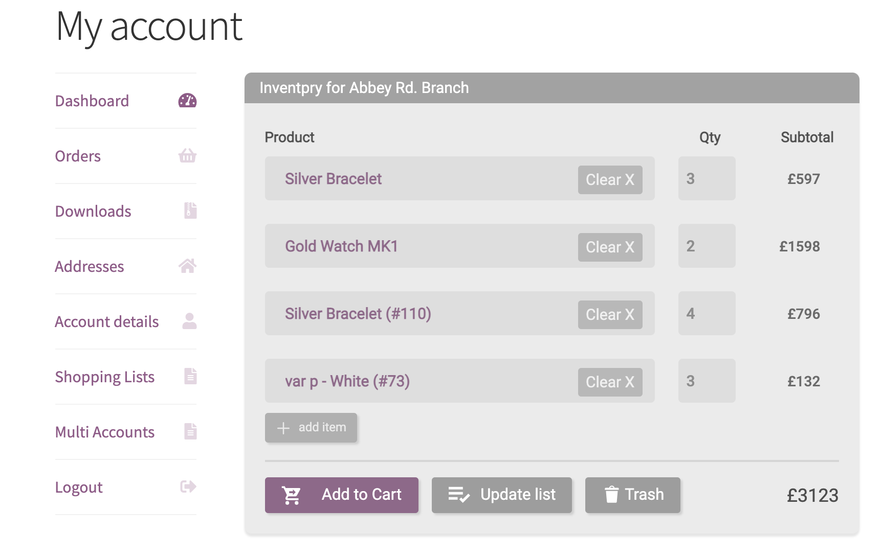 Subaccounts Multi User Accounts WooCommerce