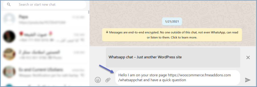 whatsapp chat woocommerce - Customize messages for your customers