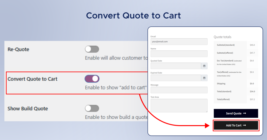 Convert Quote to Cart