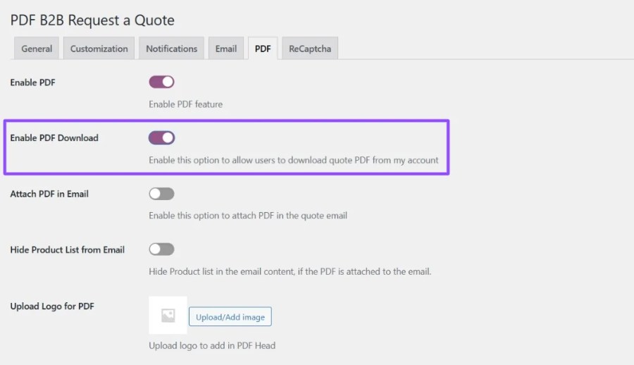 Enable PDF Download Option With Your Quote Form