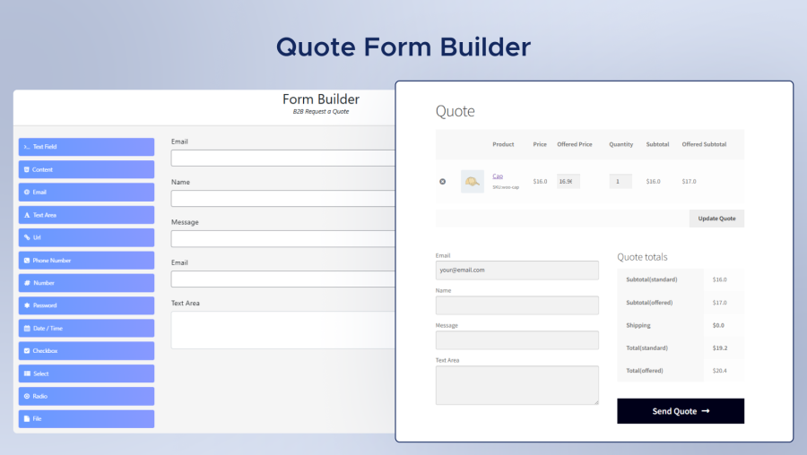 Quote Form Builder
