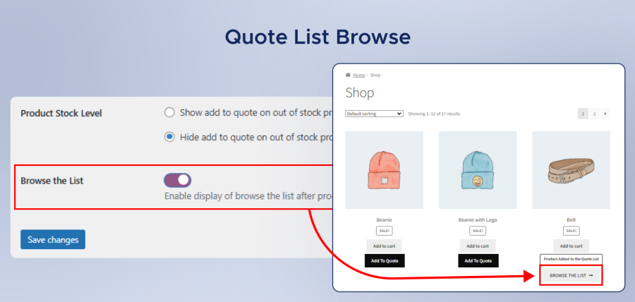 Quote List Browse