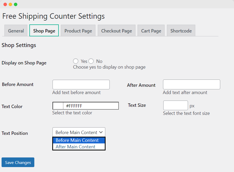 free shipping amount counter for woocommerce