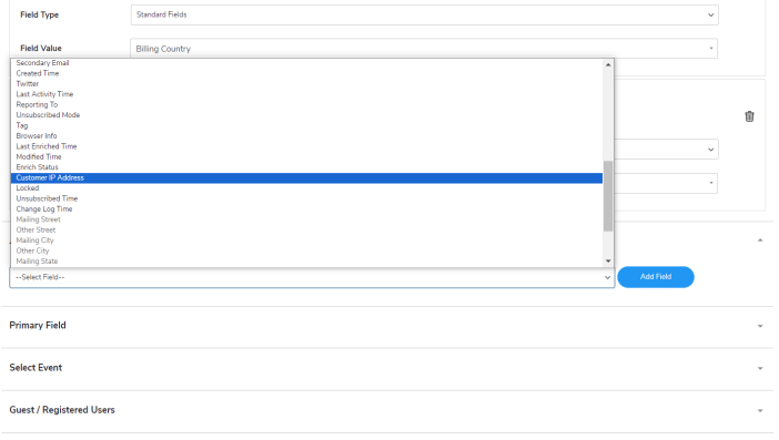 customer IP address