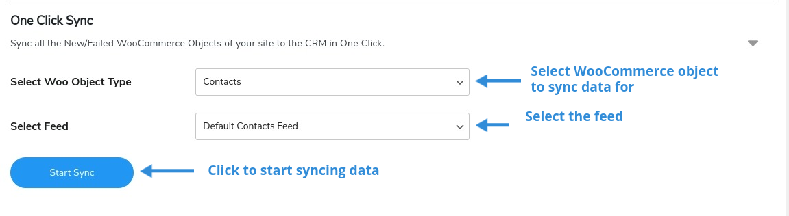 one click sync