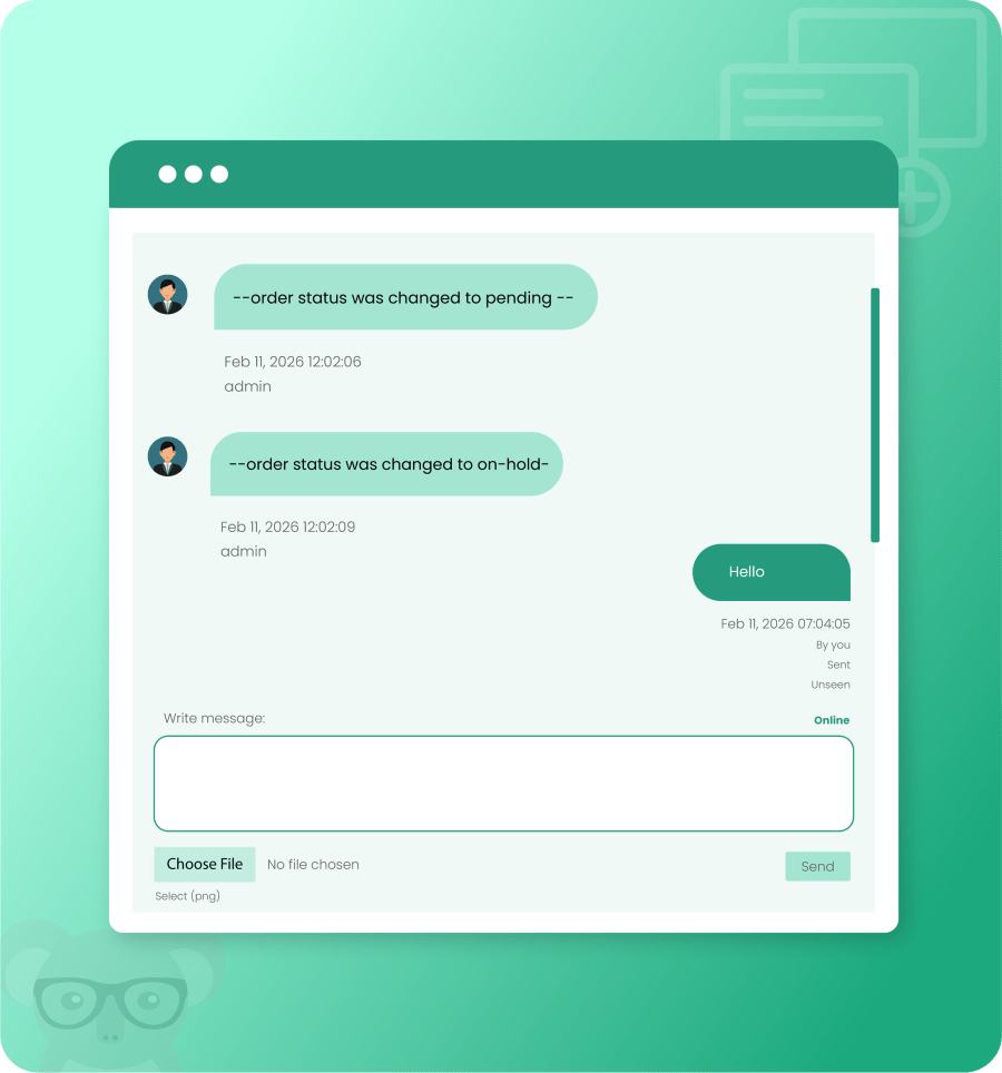 woocommerce order chat-1