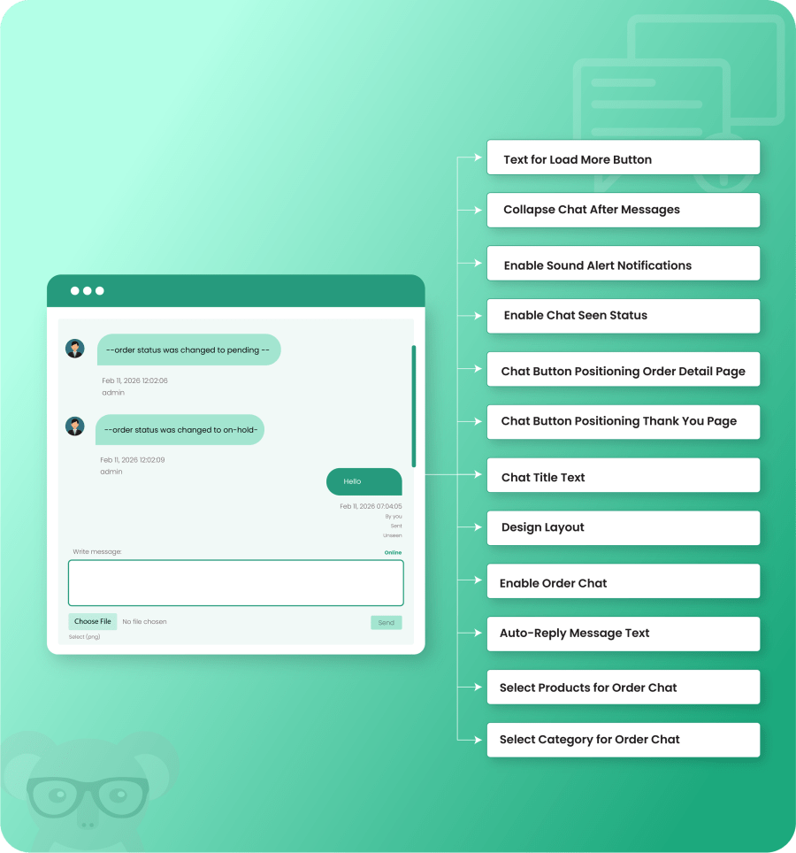 woocommerce order chat-7