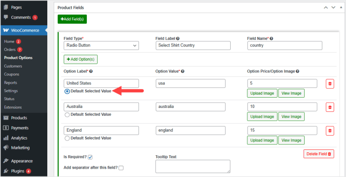 woocommerce extra product options plugin