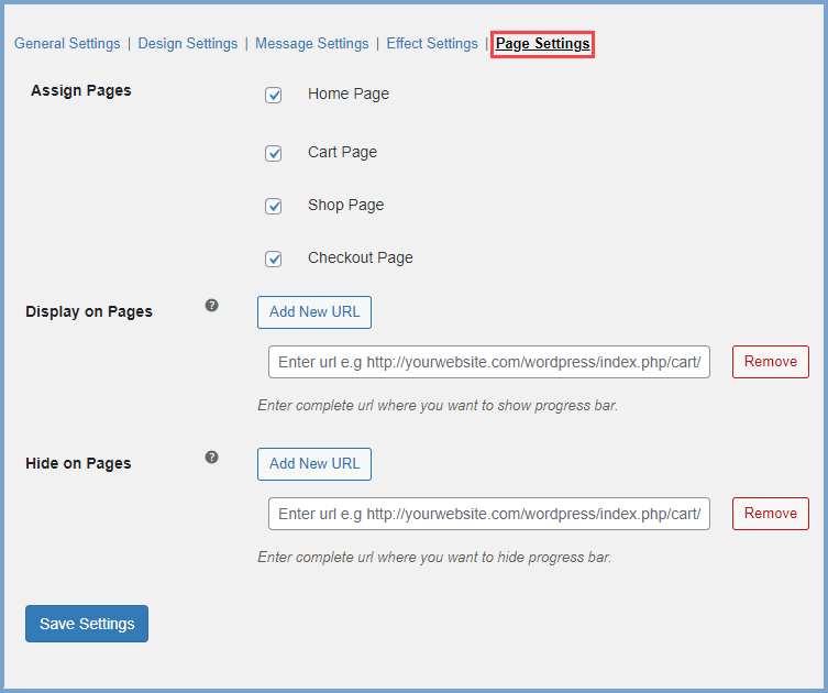 Manage display location of the Bar