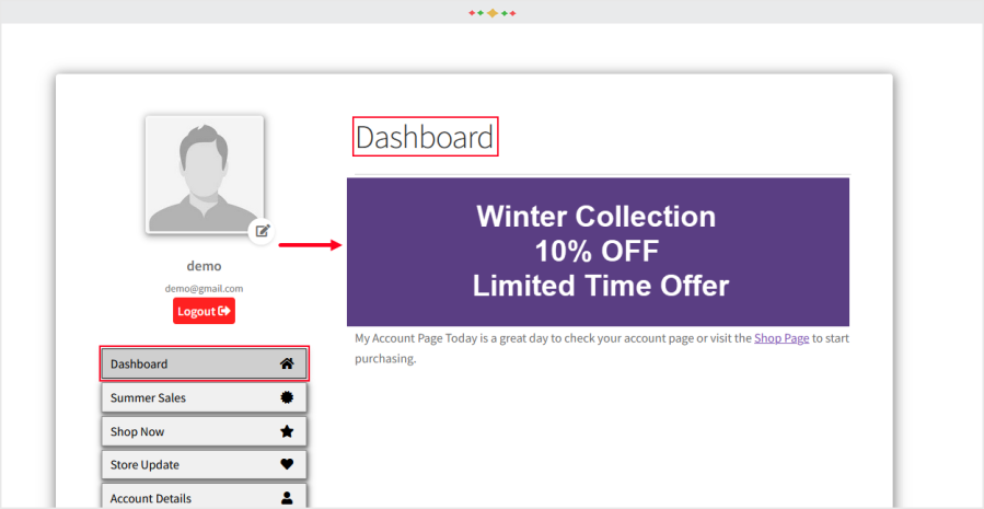 woocommerce user account dashboard plugin