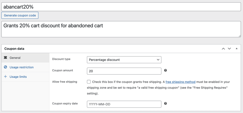 How to create personalized coupons Documentation - WooCommerce