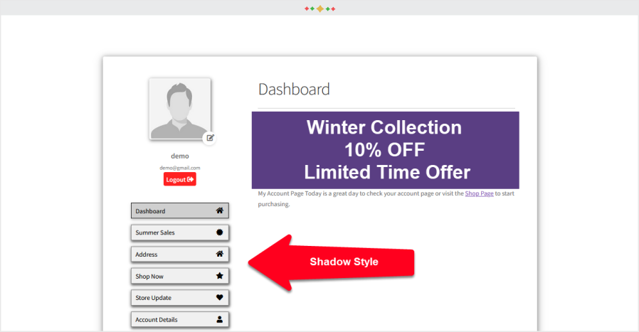 woocommerce user account dashboard plugin