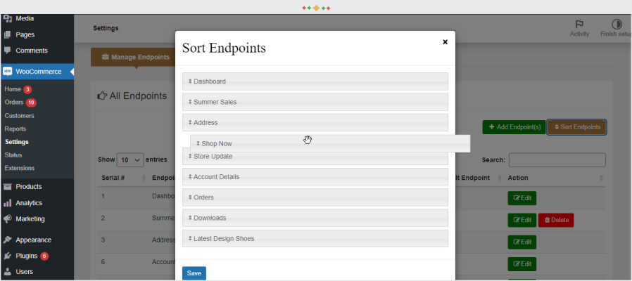 woocommerce user account dashboard plugin