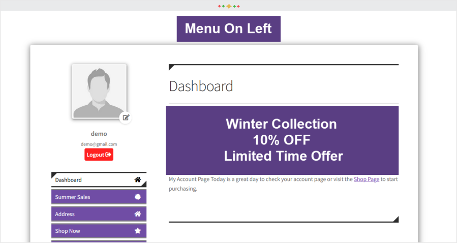 woocommerce user account dashboard plugin