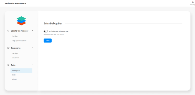 Admin Page Datalayer for WooCommerce Debug Bar