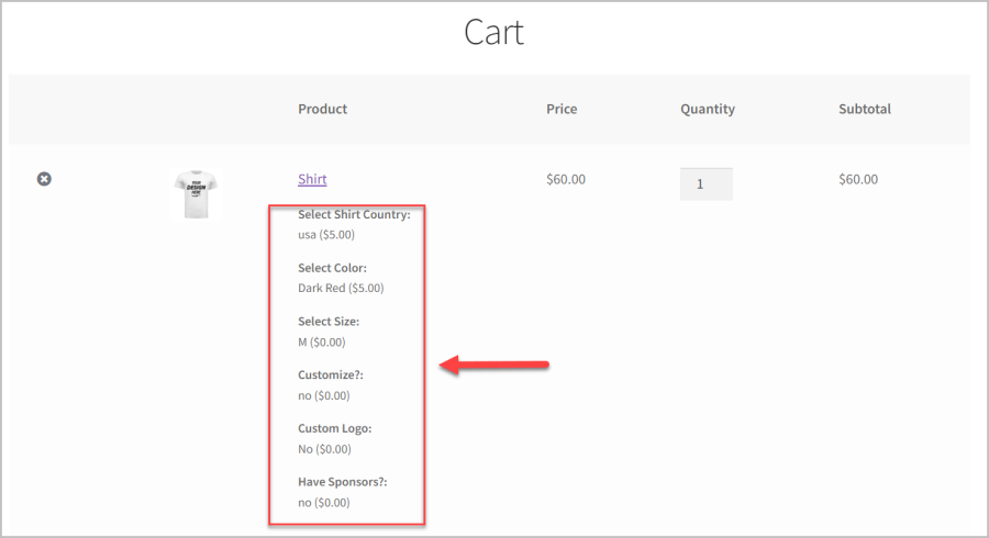 WooCommerce extra product options