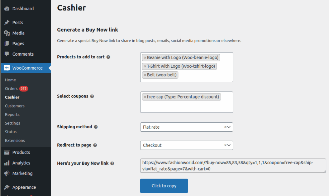 How to Enable a Direct Checkout Documentation - WooCommerce