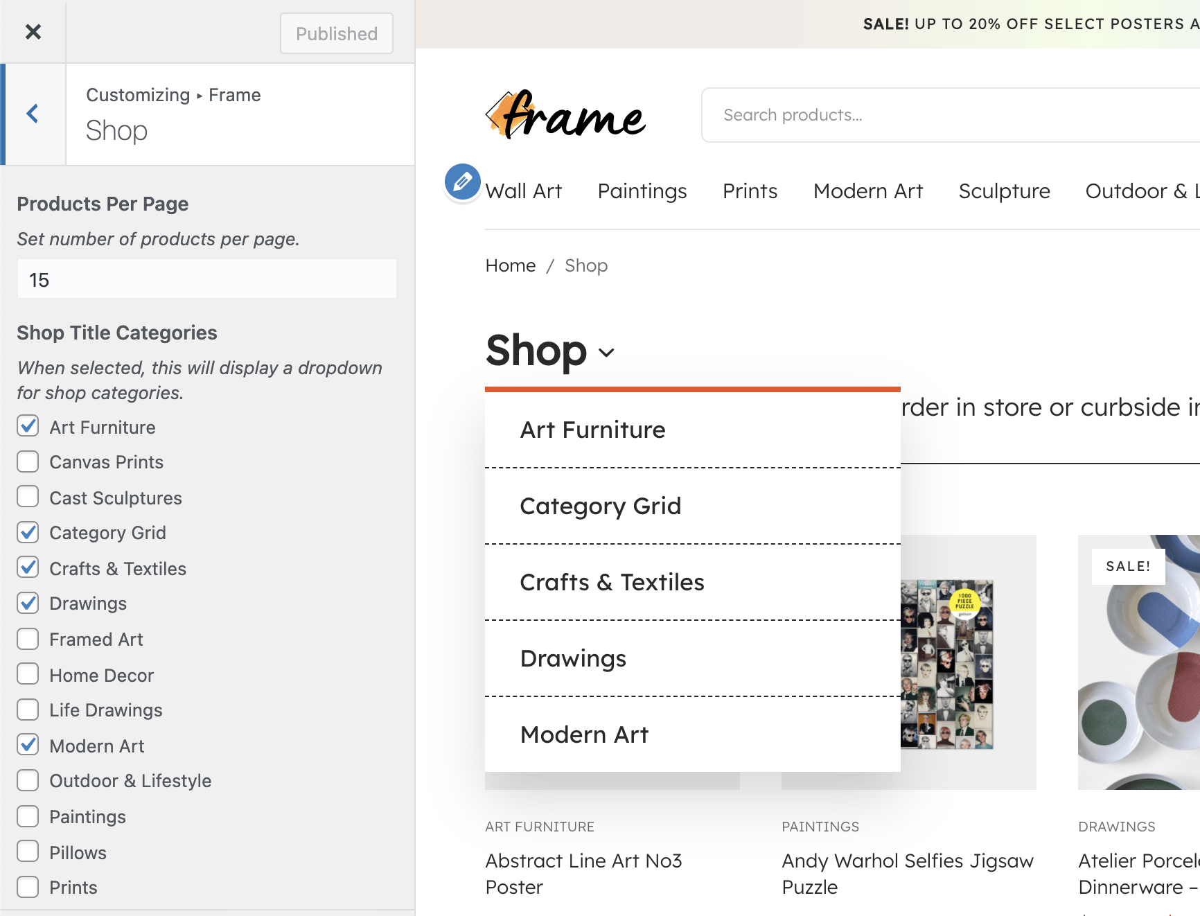 Frame Documentation - WooCommerce