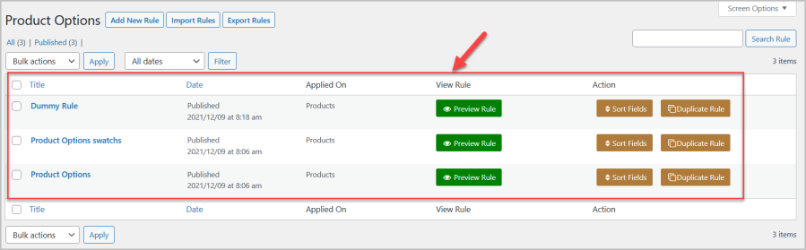 Extension WooCommerce extra product options