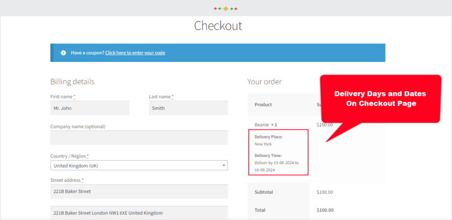 woocommerce estimated delivery date and time plugin