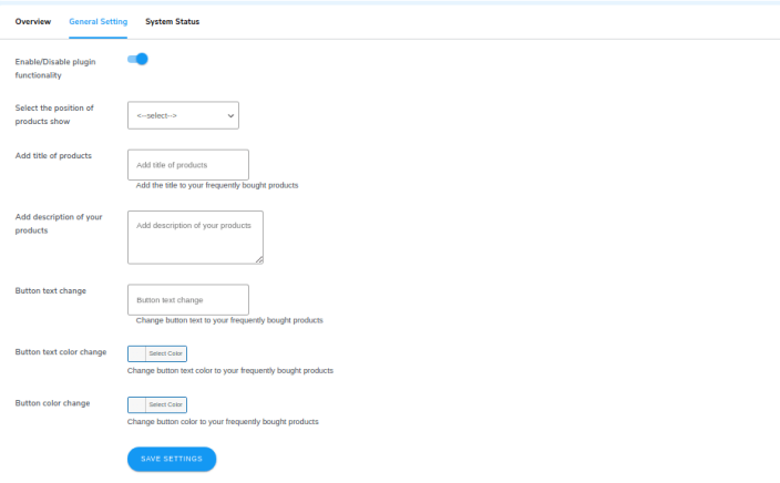 general settings