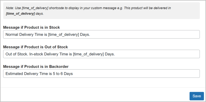 WooCommerce estimated delivery date and time