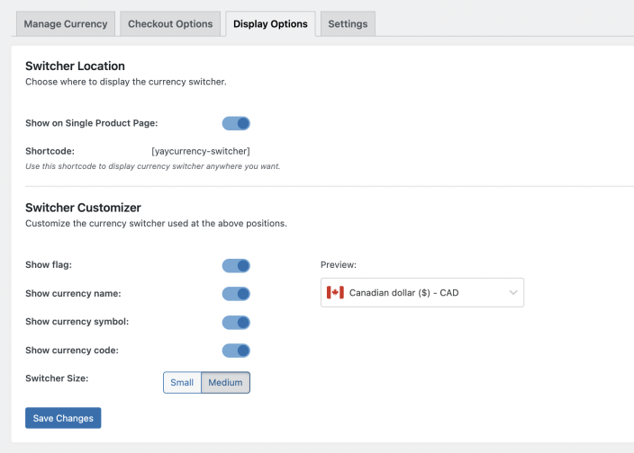 Enable Currency Switcher on WooCommerce product page