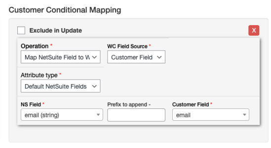 Conditional Mapping Feature