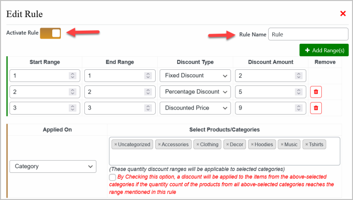 WooCommerce quantity discounts and pricings