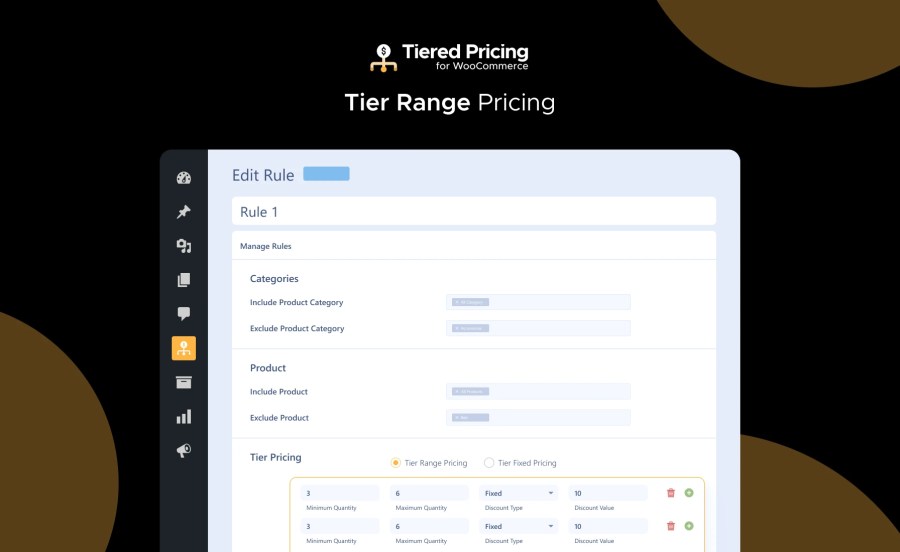 Tier Range Pricing Feature