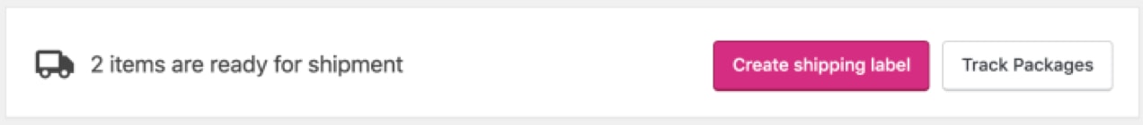 button to create shipping label in WooCommerce Shipping