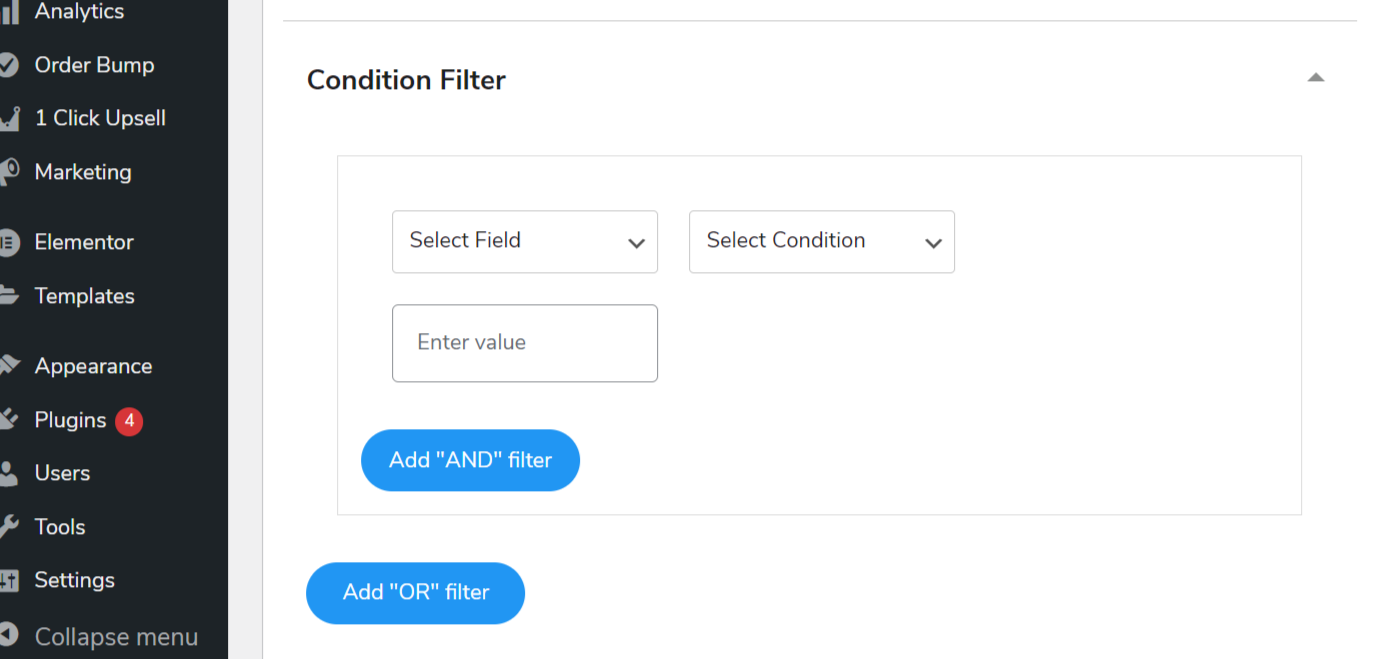 condition filter