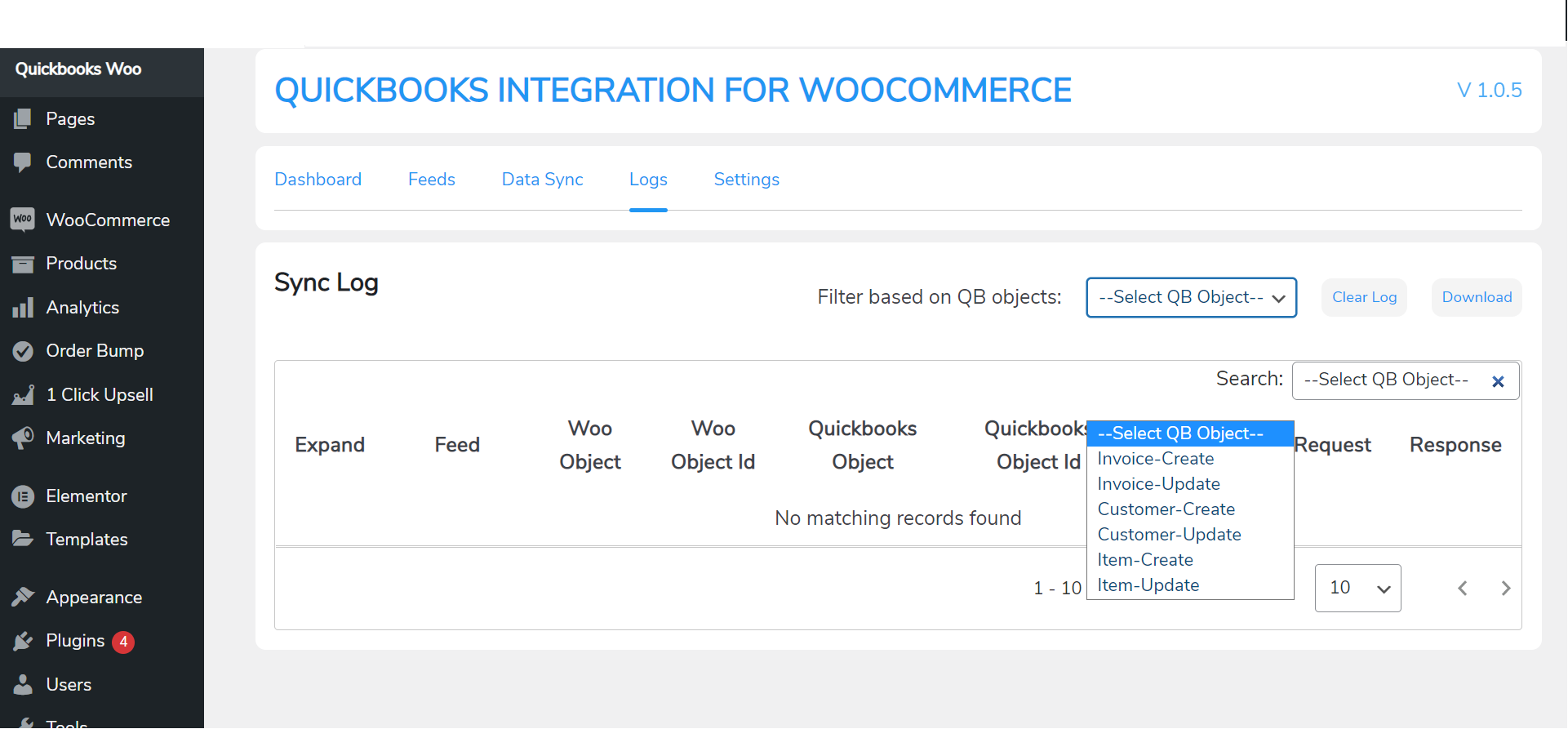 filter in logs