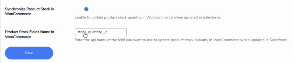 sync product stock in WooCommerce
