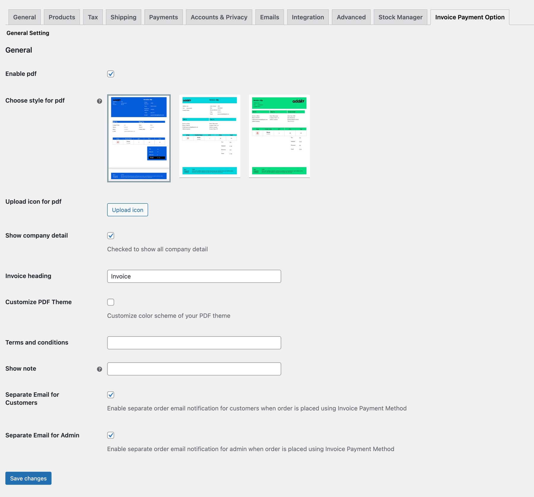 Invoice Payment Method - WooCommerce Documentation