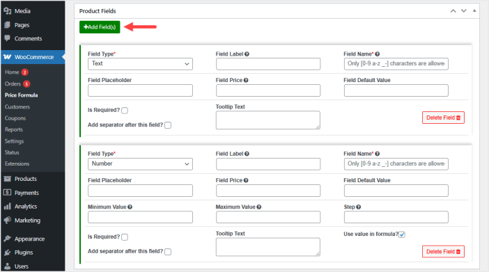 woocommerce price by formula calculator plugin
