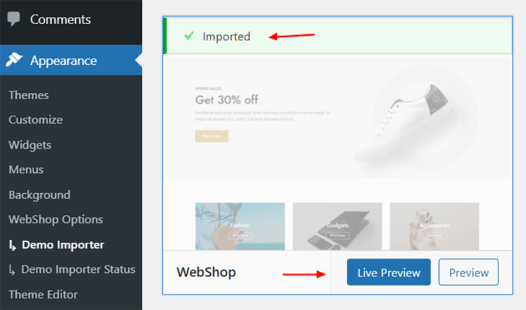 WebShop Documentation - Modern Premium WooCommerce theme