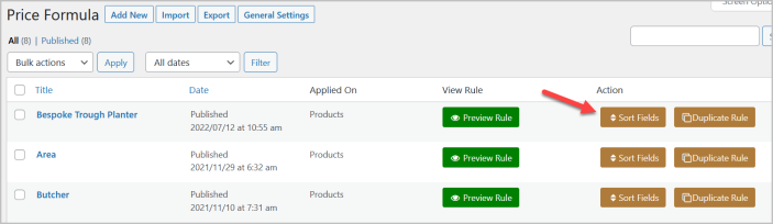 WooCommerce price calculator formula