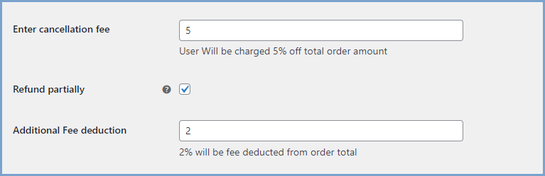 Refund the full or partial amount of the order