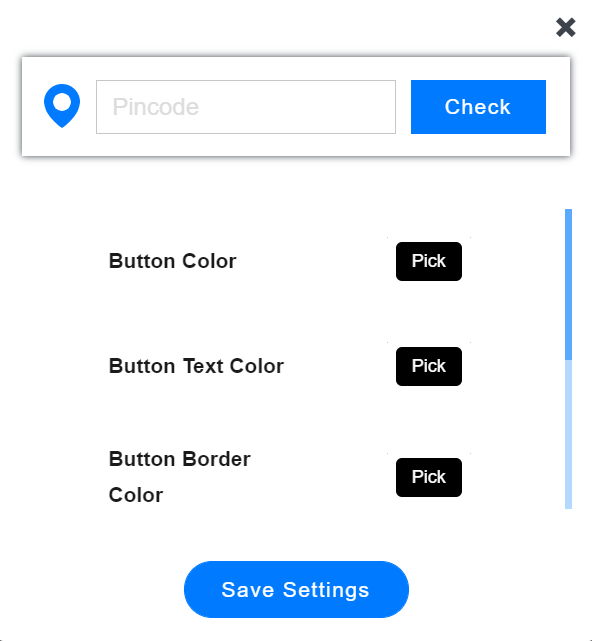 customize pincode checker form