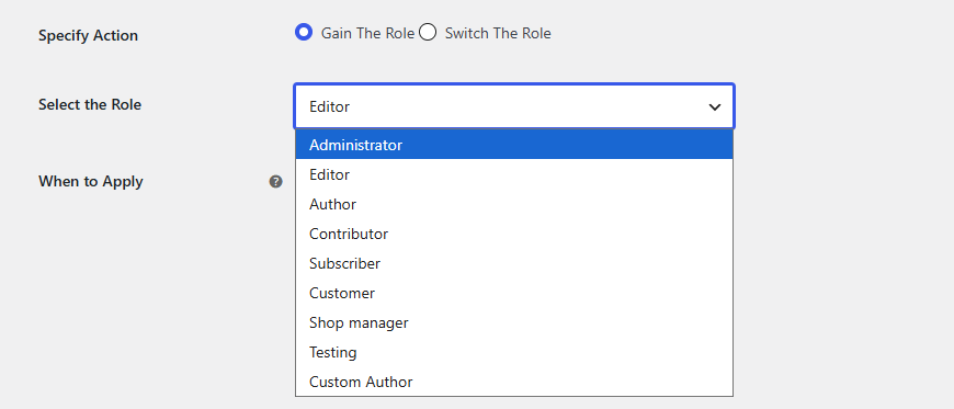 Automatically Gain or Switch User Roles